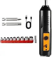 Reposaltrust Electric Screwdriver, Reposaltrust Portable Home Use Electric Screwdriver Set, Reposaltrust Electric Screwdriver Cordless for Home (2 Long Bits + 10 Sockets)