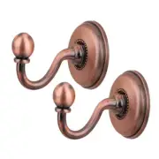 2Pcs Vintage Alloy Pommel Curtain Holdbacks Tieback Hooks Door Wall Hat Coat