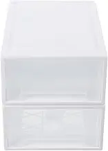 Ciieeo Collapsible Shoe Storage Box Lid 2pcs Stackable Pants Hangers Space Saving Wardrobe Plastic Cabinet