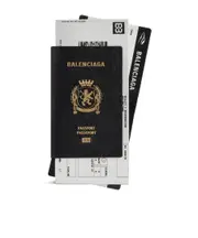 Balenciaga Passport 2 Tickets Long Wallet One size black