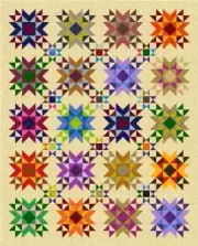 QUINTESSENTIAL STARS - 73" x 59" - Quilt-Addicts Pre-cut Patchwork Quilt Kit`