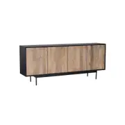 RADLEY 180cm Sideboard Solid Mango Wood Modern Furniture - Natural & Black