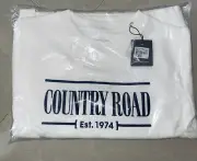 Country Road Verified Cotton Heritage Sweat White/Navy Marsh(Print) Size 10