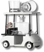 Golf Cart Whisky Decanter Set | 850Ml Borosilicate Glass Decanter & 2 Lead-Free