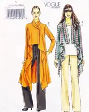 EASY VOGUE V8780 PATTERN Misses DRAPED WRAP JACKET & PANTS SIZE XS-M 4-14 Uncut