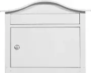 Saratoga Galvanized Steel, Locking, Wall Mount Mailbox, 2550W-10, White, Medium