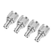4 Pack BNC Adapter Straight BNC Female UHF Male Coaxial Connector Nickel-Plated