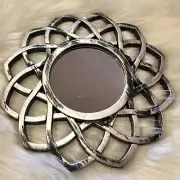 Gorgeous Silver & Black Geometric Shaped Lightweight Decorative Accent Mirror