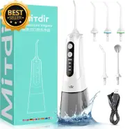 Y801 Water Dental Flosser 300ml 5 Tips 4 Modes White Cordless IPX7 Portable