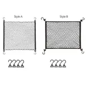 Cargo Net Nylon Net Accessories Storage Elastic with 4 Hooks Mesh Organizer for