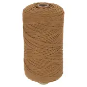 Natural Macrame Cord 2mm x 219 Yards Cotton Macrame Rope, Medium Brown