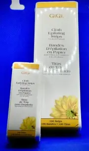 GIGI Natural Cloth Epilating Strips 100 Each 9"x 3" and 1.75”x 4.5” New Sealed