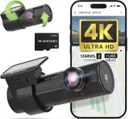 BlackVue Dash Cam Front and Rear DR970X-2CH Plus 64GB 4K UHD Cloud Dashcam NEW