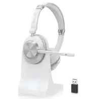 Wireless Bluetooth Headset with Microphone AI Noise Cancelling, 45Hrs Talktime