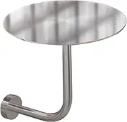 Round End Table Small Dining Table Coffee Meeting Table for Cocktail Bar Pub Dining Bistro Low Table Negotiation Side Table with Wall-Mounted L-Shaped Bracket(50x50x45cm(19.7x19.7x17.7inch))