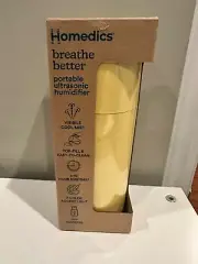 HoMedics Breathe Better Portable Ultrasonic Humidifier (Yellow) BRAND NEW SEALED