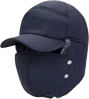 [Generic] Man Women Earmuffs Cap Winter Beanie Hat Baseball Cap Cold Hats Windproof Anti-Snow Warm Cold Resistance Snow Hats