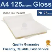 A4 Laminating Pouches 125 micron Gloss (PK 25)