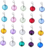 [Hohopeti] 20pcs Diy Lobster Clasp Pendants Accessories for Necklace Making Mixed Colors Longevity Zipper Pulls Decorative