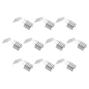 Fold Over Crimp Cord Ends, 4mm End Cap Clasps for DIY (500Pcs, Silver Tone)