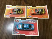 Set of 3 2001,2002 Cheerios & Chex #43 NASCAR Toys From General Mills Cereal Box