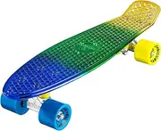 [Ridge Skateboards] Rainbow Neochrome 27" Mini Cruiser Complete Nickel Board-UK Manufactured-Metallic Fades UV