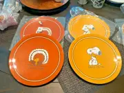 Snoopy Pottery Barn Peanuts plate holiday Thanksgiving party School Disney SET 4