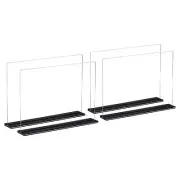Acrylic Sign Holder 4 Pack, 8.5x11 Inches Horizontal Menu Display Stand - Clear
