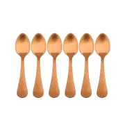 6pc Coffee Culture Satin Copper Stainless Steel Coffee Stir Spoon Set 11cm