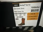 ARIAT WORK Men's WorkHog Wide Square Toe Steel Toe Work Boot Dark Earth