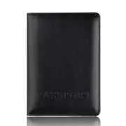 2 Pcs Customized Travel Pu Leather Passport Holder Cover Engraved Name Women Men Card Holder Wallet Business Card Soft Passport Cover