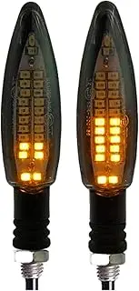 Indicators Flowing Turn Signal Motorcycle Turn Signals Light Built LED Relay Motor Flasher Waterproof Motorcycle Lights LED Turn Signals Indicators Turn Signal Indicator (Size : 2Pcs)