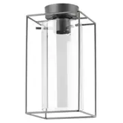 Loncino DIY Batten Fix 60w in Black with Smoke Glass
