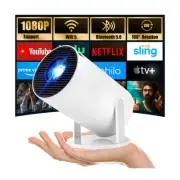 [Auto Keystone]HY300Pro Portable Mini Projector with Wi-Fi Bluetooth USB HDMI...