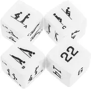TOBBOMEY 4pcs Acrylic Yoga Exercise Dice Fitness Dice Game Workout for Home School Camp