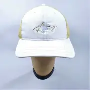 Greg Norman Men's Shark Tour Stretch Fit Cap, White/Solar-One Size-New With Tags