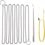 QINHAN Fish Ball Chain & Retriever Telescoping Hook (Wet Noodle) and Storage Case