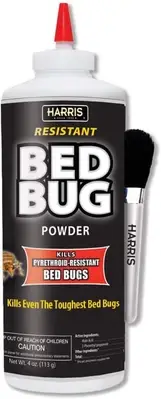 HARRIS Bed Bug Killer Powder, 4Oz with Application Brush