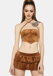 Know My Angles Mini Skirt Set