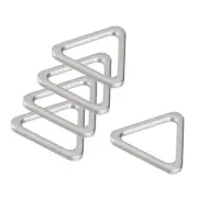 Metal Triangle Ring Buckle 20mm(0.79") Inner Width for DIY Foggy Silver 10pcs