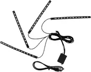 TINEASUR Car Interior Mood Lights Led Footwell Strip 4 Pack Soft White Easy Install Night Light Aesthetically Enhance Your Car