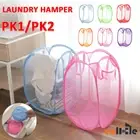 Hamper Washing Bag Bin Storage Foldable Mesh Collapsible Laundry Basket
