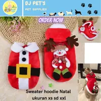 在飛比找蝦皮購物優惠-最新的狗和貓聖誕服裝雪人聖誕連帽衫服裝