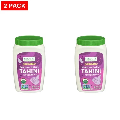 2 Pack - Sprouts Organic Roasted Garlic Tahini 16 oz