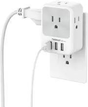 Multi Plug Outlet Splitter with USB, 4 Electrical Outlet Extender Surge Protect
