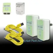 2X 4 USB PORT WALL ADAPTER+10FT CABLE SYNC CHARGER YELLOW GALAXY S4 S3 S2 NOTE 2