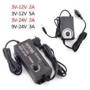 Adjustable AC/DC Power Supply Adapter Display 3V 12V 3-24V 9-24V 2A 5A Universal