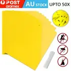 50X Yellow Sticky Insect Trap Catcher Killer Fly Aphids Wasp Thrip Gnat Paper