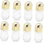 LOORGVEL 8Pcs Portable Essential Oil Rolling Bottle Refillable Container with Leakproof Design for Travel for Perfume and Oil Blends
