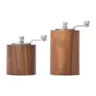 Manual Coffee Grinder Adjustable Durable Wooden Mill for Picnic Home Bar